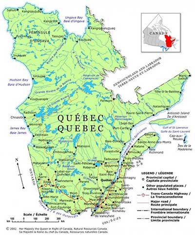 québec carte du canada